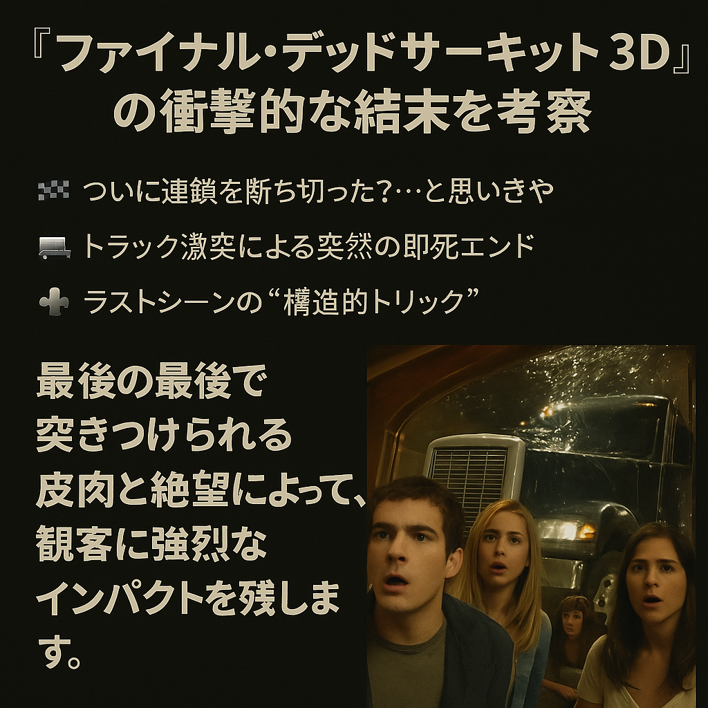 『ファイナル・デッドサーキット 3D』の衝撃的な結末を考察