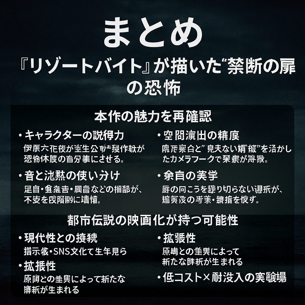 まとめ｜『リゾートバイト』が描いた“禁断の扉”の恐怖