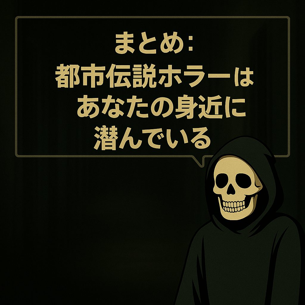 まとめ：「都市伝説ホラーはあなたの身近に潜んでいる」