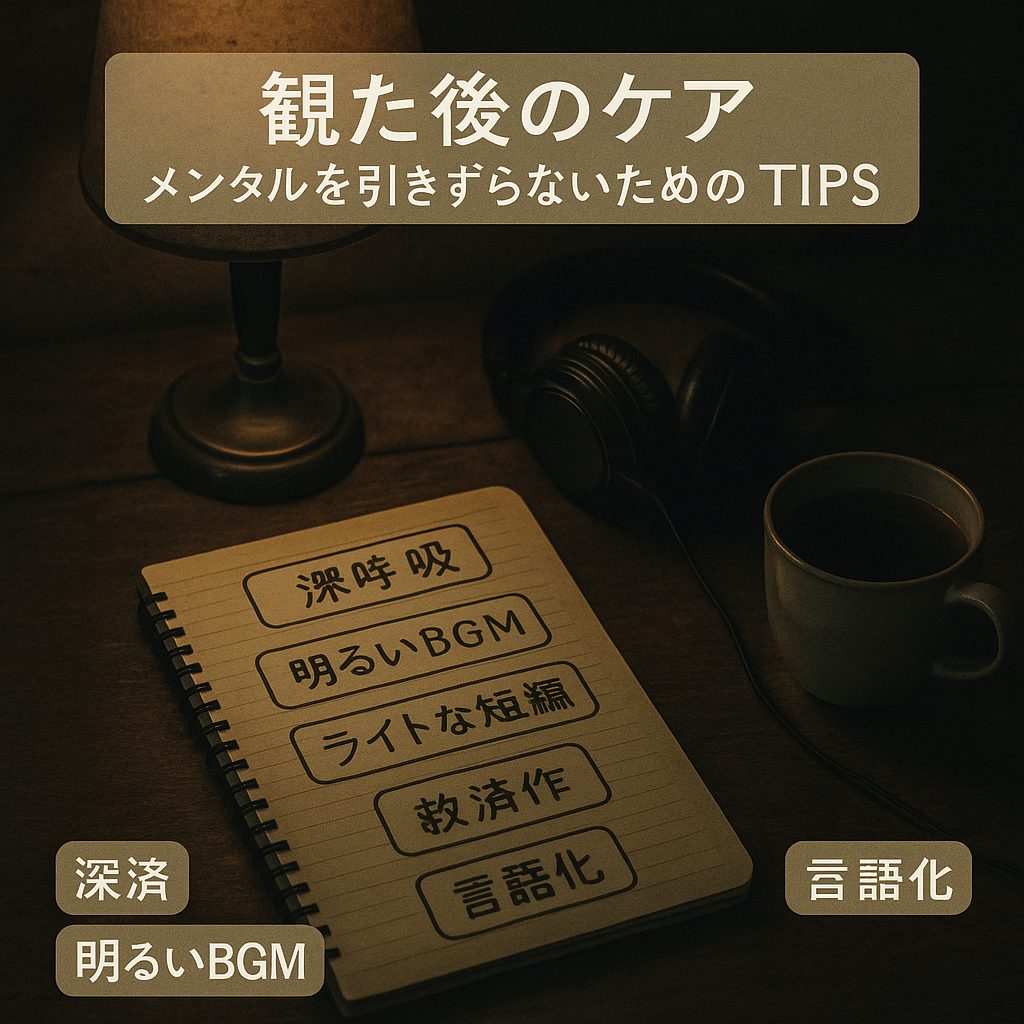 観た後のケア｜メンタルを引きずらないためのTIPS