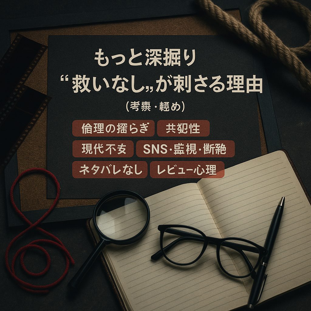 もっと深掘り｜“救いなし”が刺さる理由（考察・軽め）