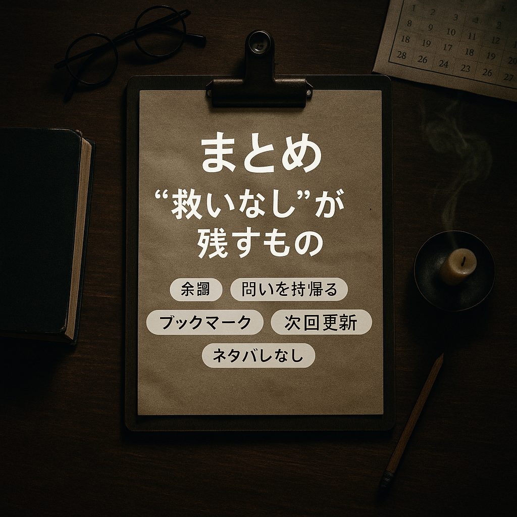 まとめ｜“救いなし”が残すもの